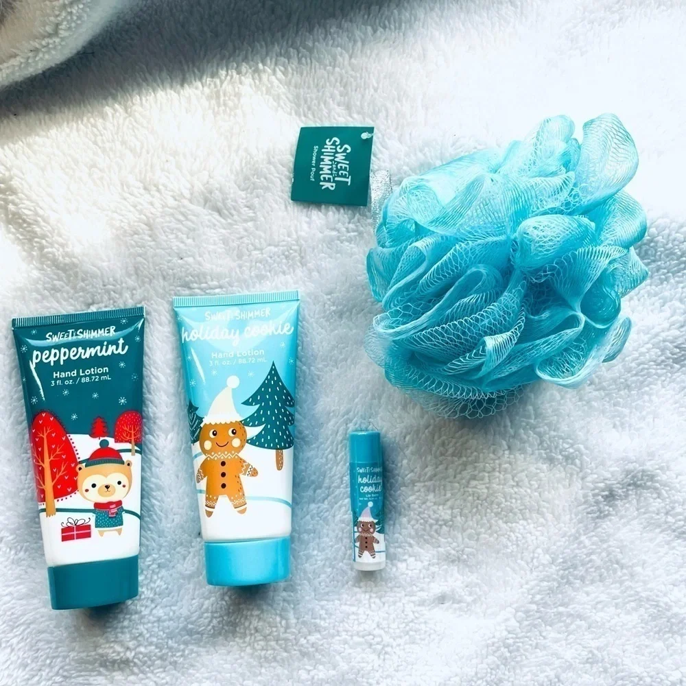 SET of 4 ULTA BEAUTY DISCONTINUED PRODUCTS: Lotions, Lip Balm, & Loofah